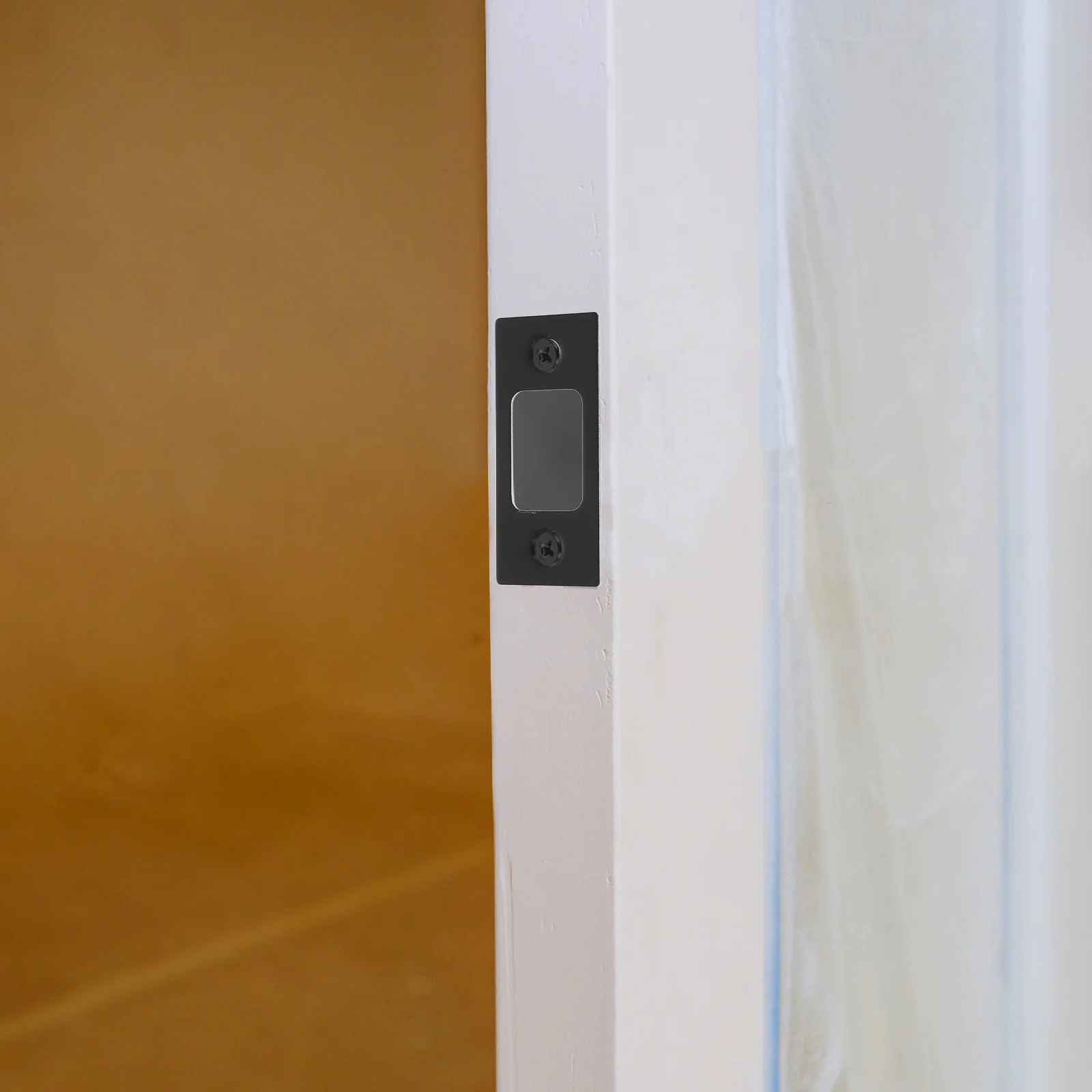 

4pcs Stainless Steel Strike Plate Replacement Deadbolt Catch Plate For Room House Doors Security Reinforced Lock Alignment Fix