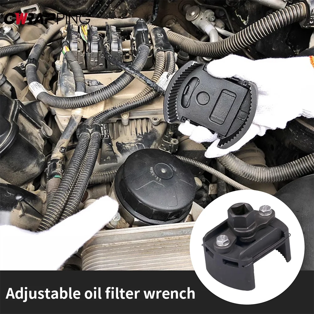 

Автомобильный ключ для масляного фильтра, фильтр 60-80 мм, регулируемые ключи для фильтра, съемник стального литого топлива, разборка с двумя когтями для автомобильных аксессуаров