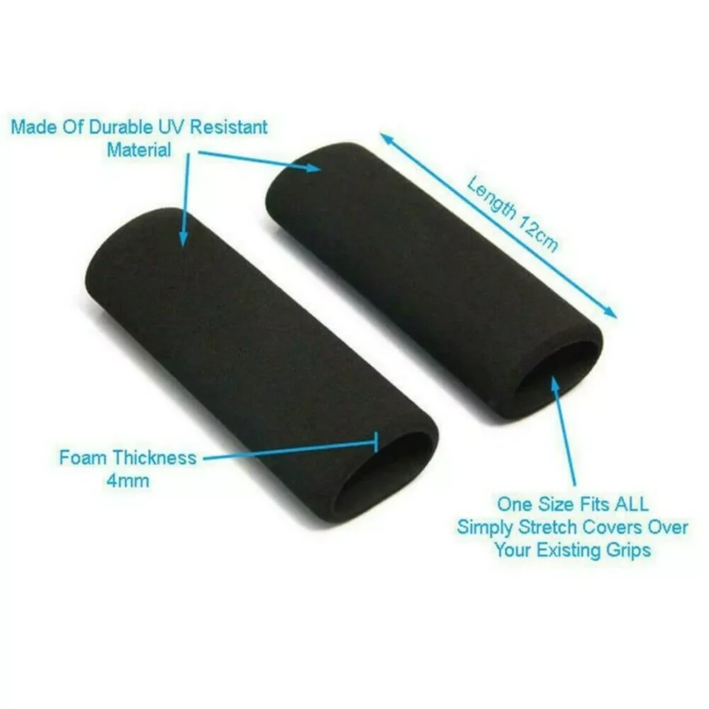 2PCS High Density Foam Handlebar Cover For Motorbike Motorcycle Slip-On Foam Anti Vibration Comfort Handlebar Grip Cover