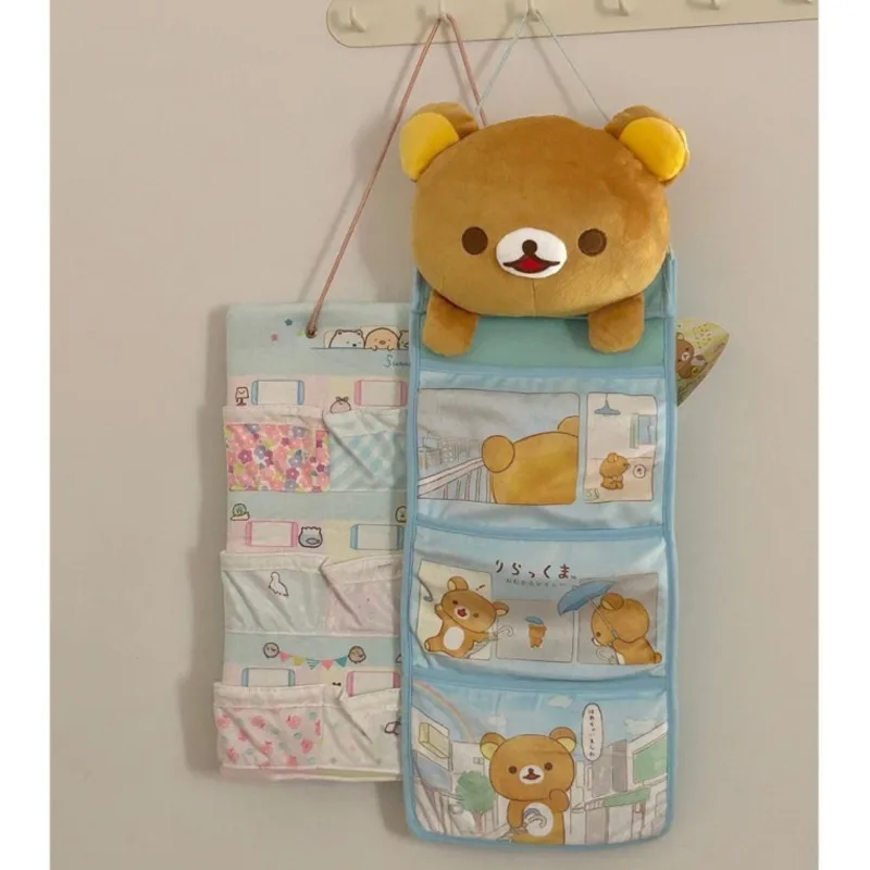 

Rilakkuma Hanging Bag Multi Layer Storage Pocket Kawaii Jewelry Storage Large Capacity Bedroom Home Decoration Gift Student New