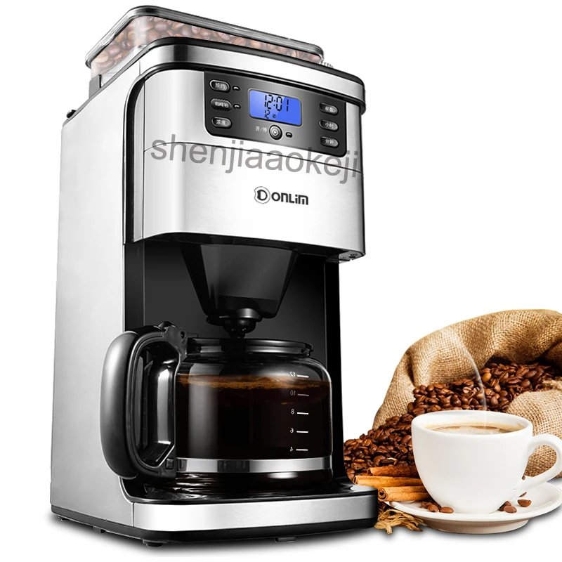 

Commercial coffee machine KF800 household grinding bean Cafe American machine drip coffee maker 900W 1pc