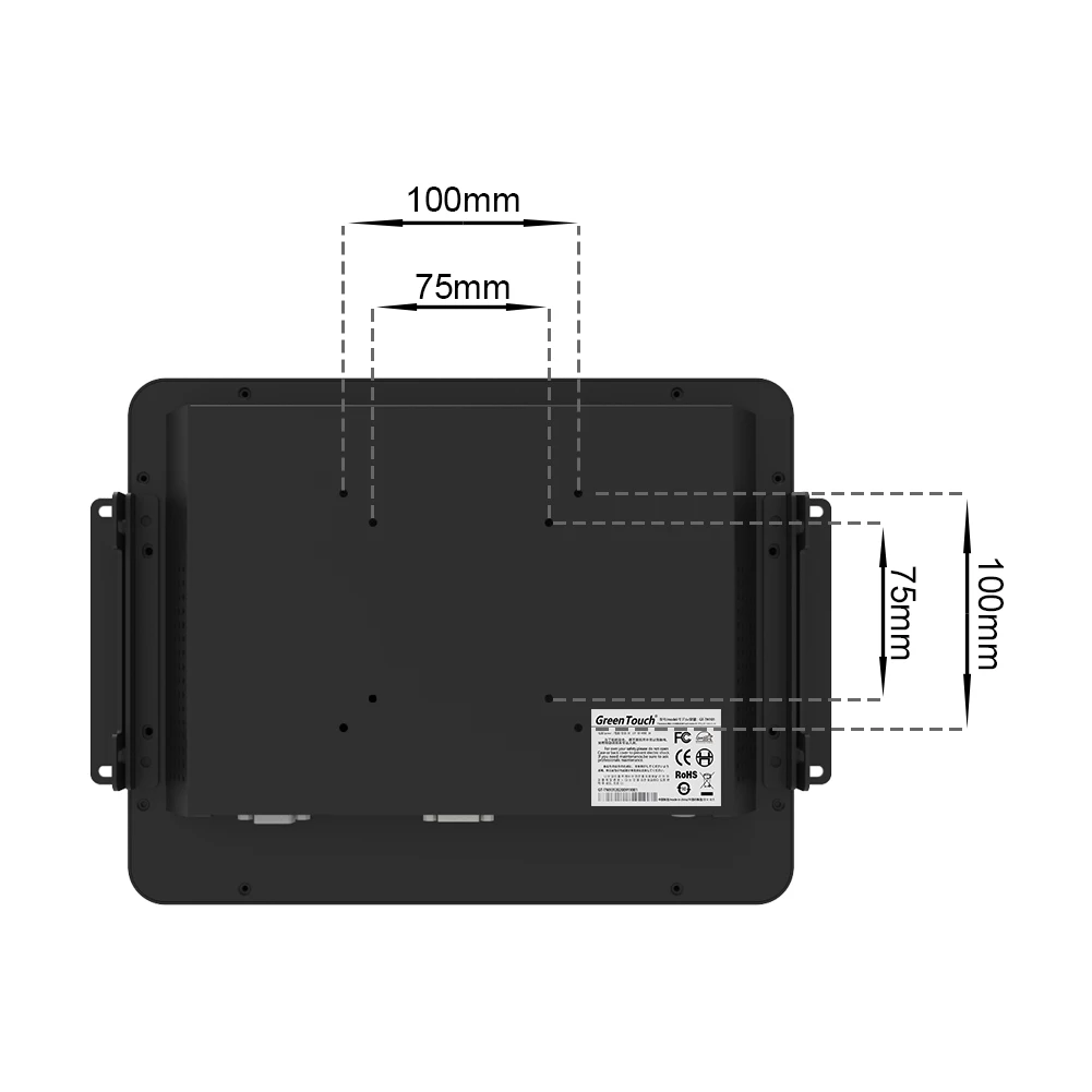 Monitor LCD touch screen capacitivo a telaio aperto da 10,1 pollici IK08/IP65 10 punti