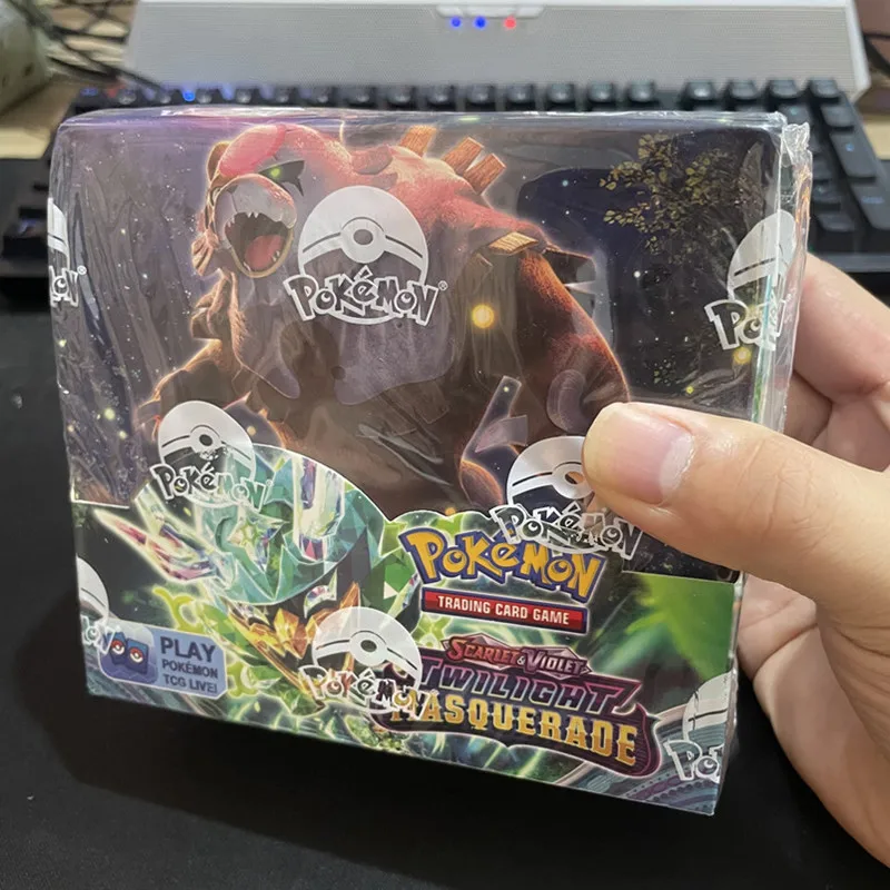 ポケモンTCGスカーレットとバイオレットトワイライトマスカレードボックス,36パック,トレーディングカード,360個,英語版