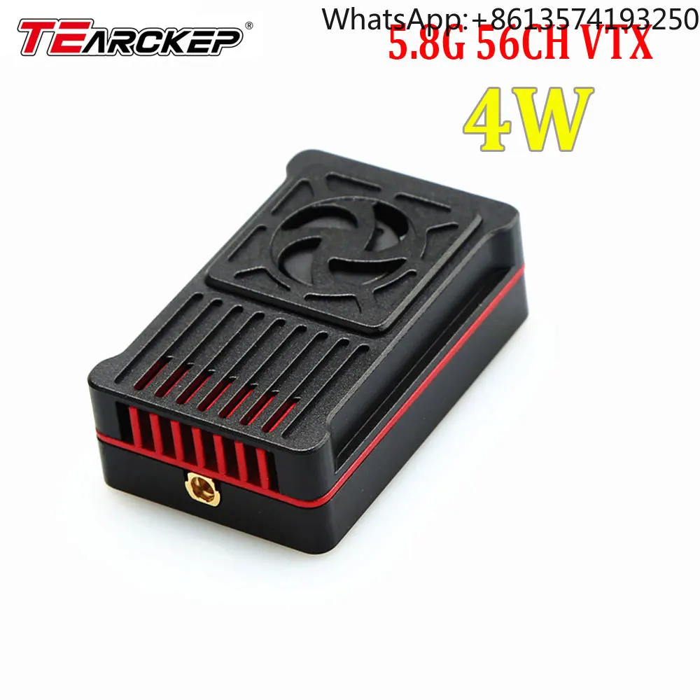 

TEARCKEP 5.8G 4W 56CH VTX PIT/25mW/1000mW/2000mW/3000mW/4000W MMCX Long Range FPV Video Transmitter for RC Drone