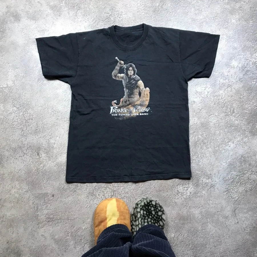 Vintage 90s Prince of Persia Sun Faded Graphic Tee Grunge Hip Hop T-Shirt Tee Streetwear Oversized Loose Casual