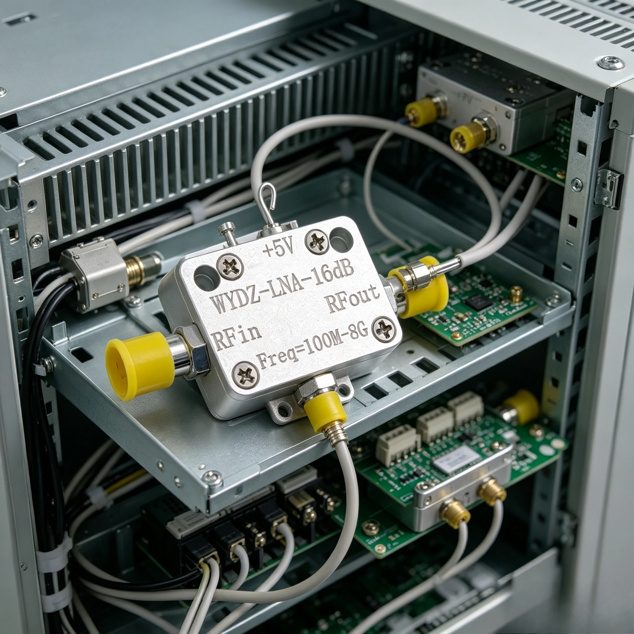 1PCS Broadband RF LNA Amplifier, 100MHz-8GHz Full Band, 16dB Gain, P1dB 15dBm with Excellent Flatness