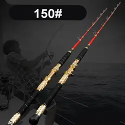 ZZ342 1 Piece 1.65m 30-80m Deep Sea Slow Jigging 150# Rod Bait 200-1000g Safe Load 30Kgs Nylon or Metal Reel Seat Solid Tip