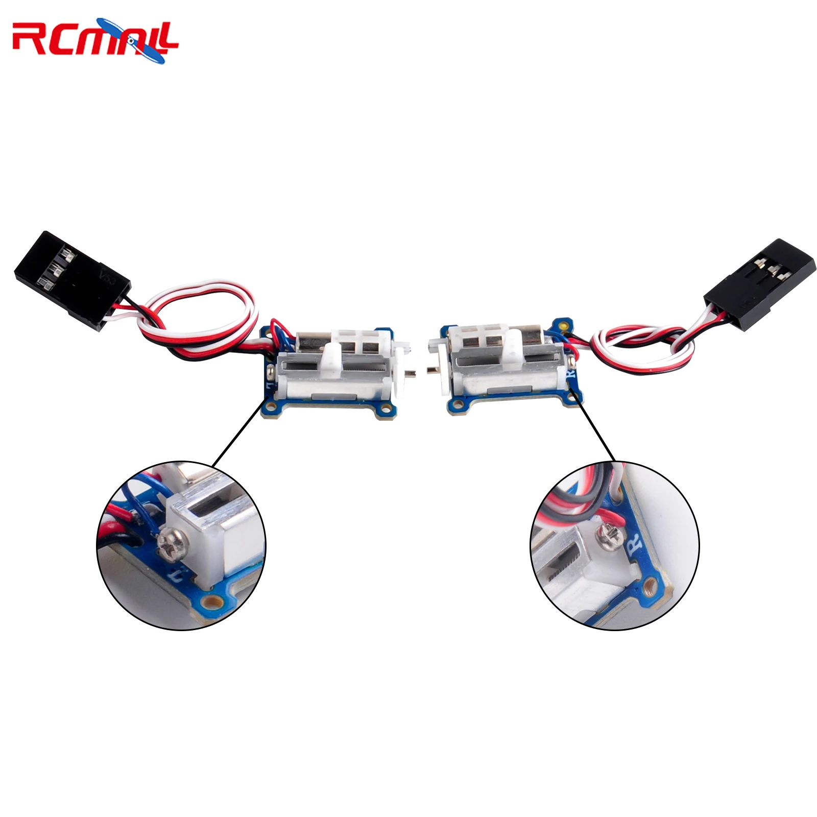 

RCmall 1 Pair Micro Servo 1.5g Linear Tiny Servo 3.7-6V Steering Gear for Aircraft Airplane Fixed-wing DIY Model