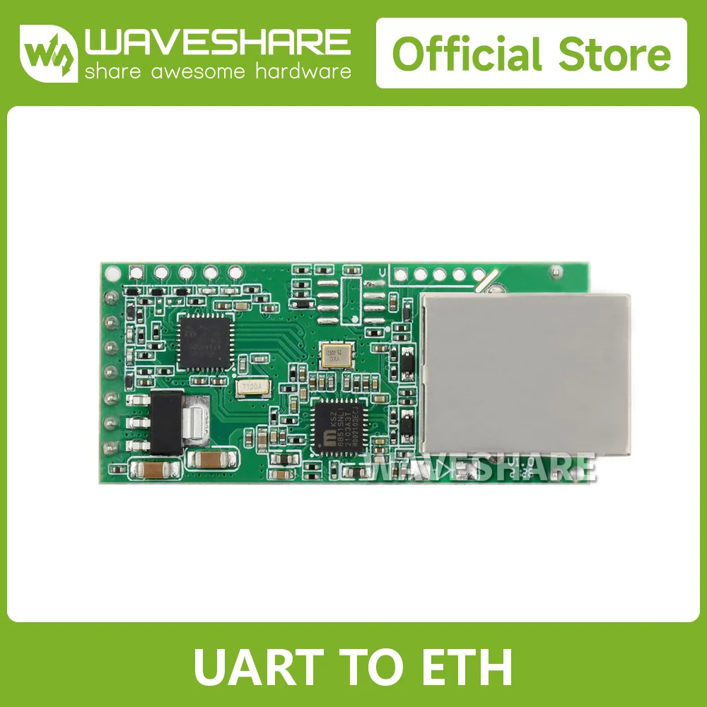 Waveshare UART TTL to Ethernet Converter Module M0 series 32-bit ARM processor 10/100M Auto-MDI/MDIX ethernet interface
