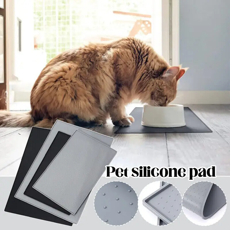 

Pet Placemat Silicone Waterproof Pet Bowl Pad Insulated Mat Cat Dog Pet Feeding Mat Non-slip Pet Bowl Pad Feeder Mats New