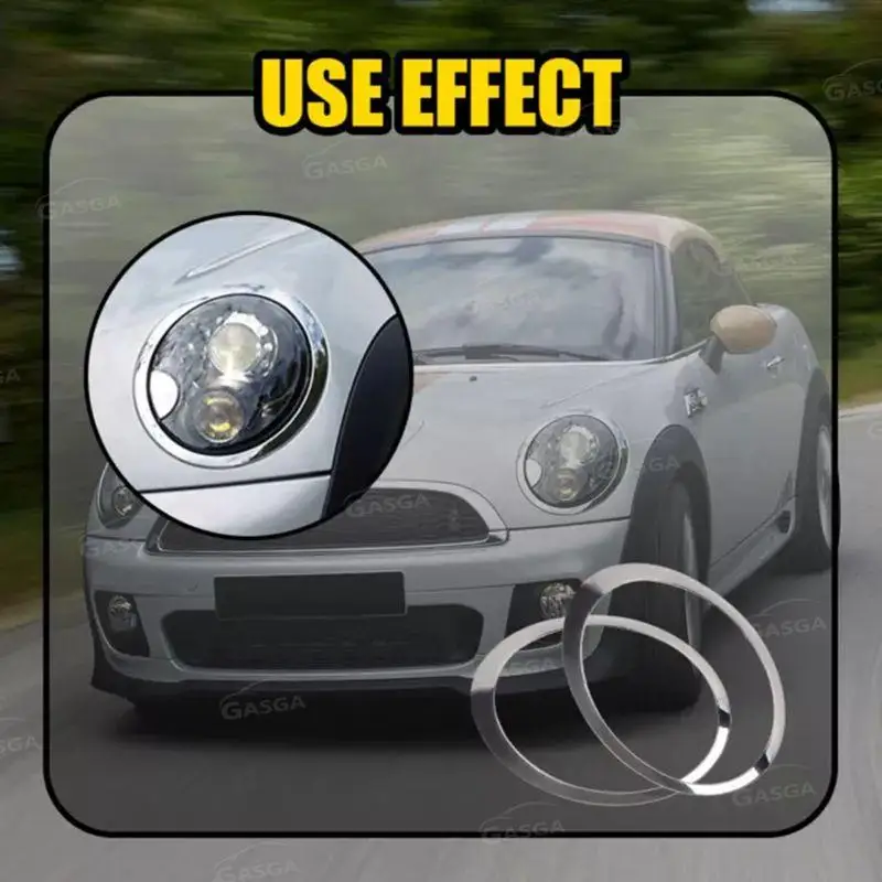 For Mini Cooper R55 S R56 S R57 S R58 S R59 S Hatchback Roadster Headlight Trim Ring Bezel Cover 51137149905  51137149906