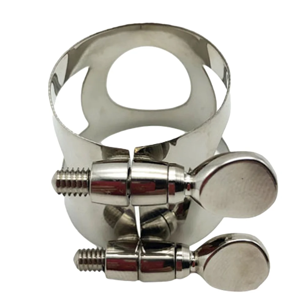 

Treble Bb Clarinet Nickel-plated Double Screws Adjust Mouthpiece Ligature Clip (Silver) Clarinet Mouthpiece Ligature