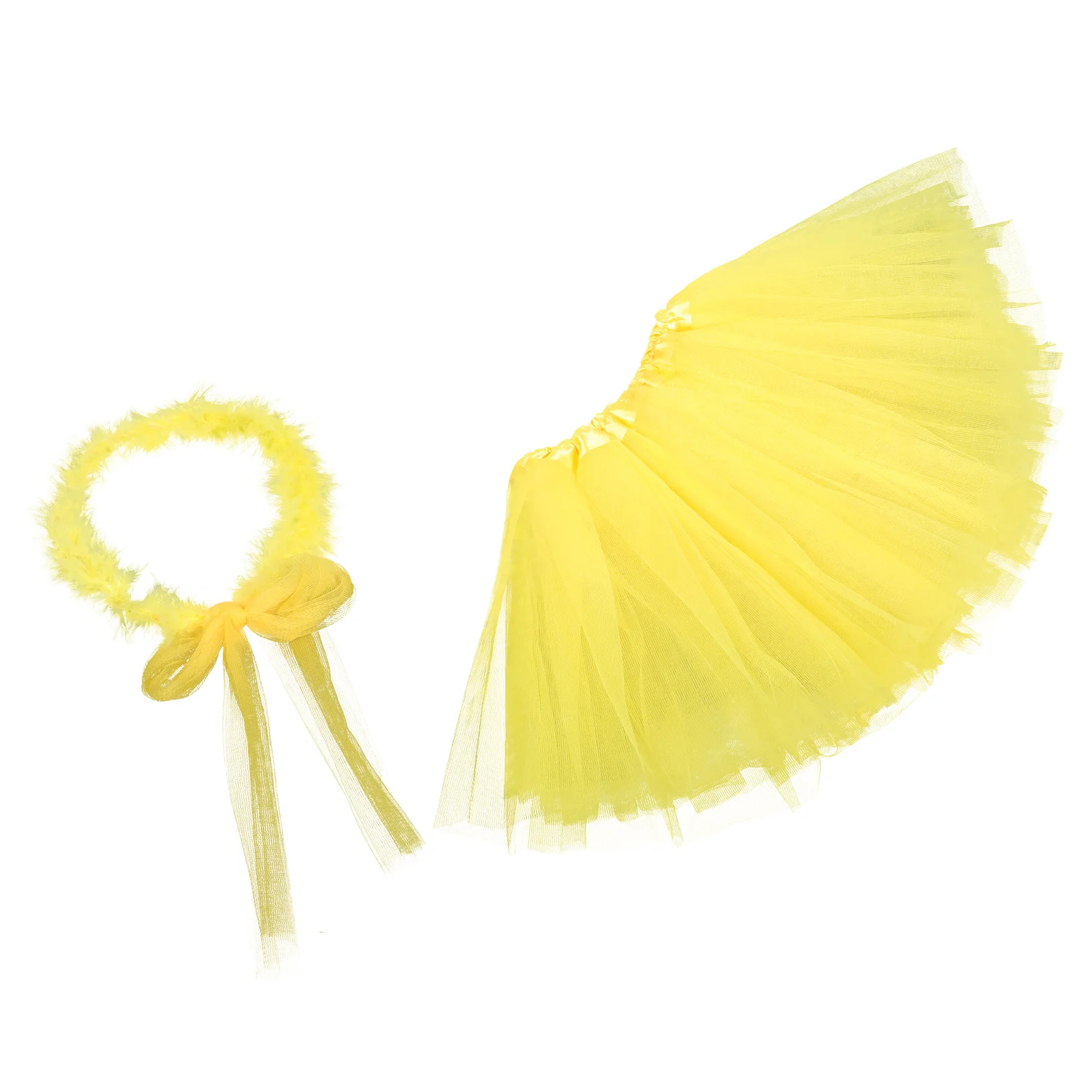 1Set Child Halloween Costume Gauze Skirt Headband Premium Material Kids Cosplay Clothing Comfortable Party Performance Outfit