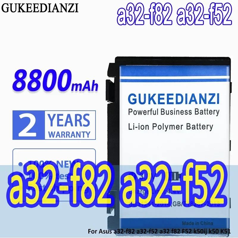 GUKEEDIANZI Battery for Asus f82 F52 k50ij k50 K51 k50ab k40in k50id K40 k50in k60 k61 k70 a32-f82 a32-f52 a32 Batteries