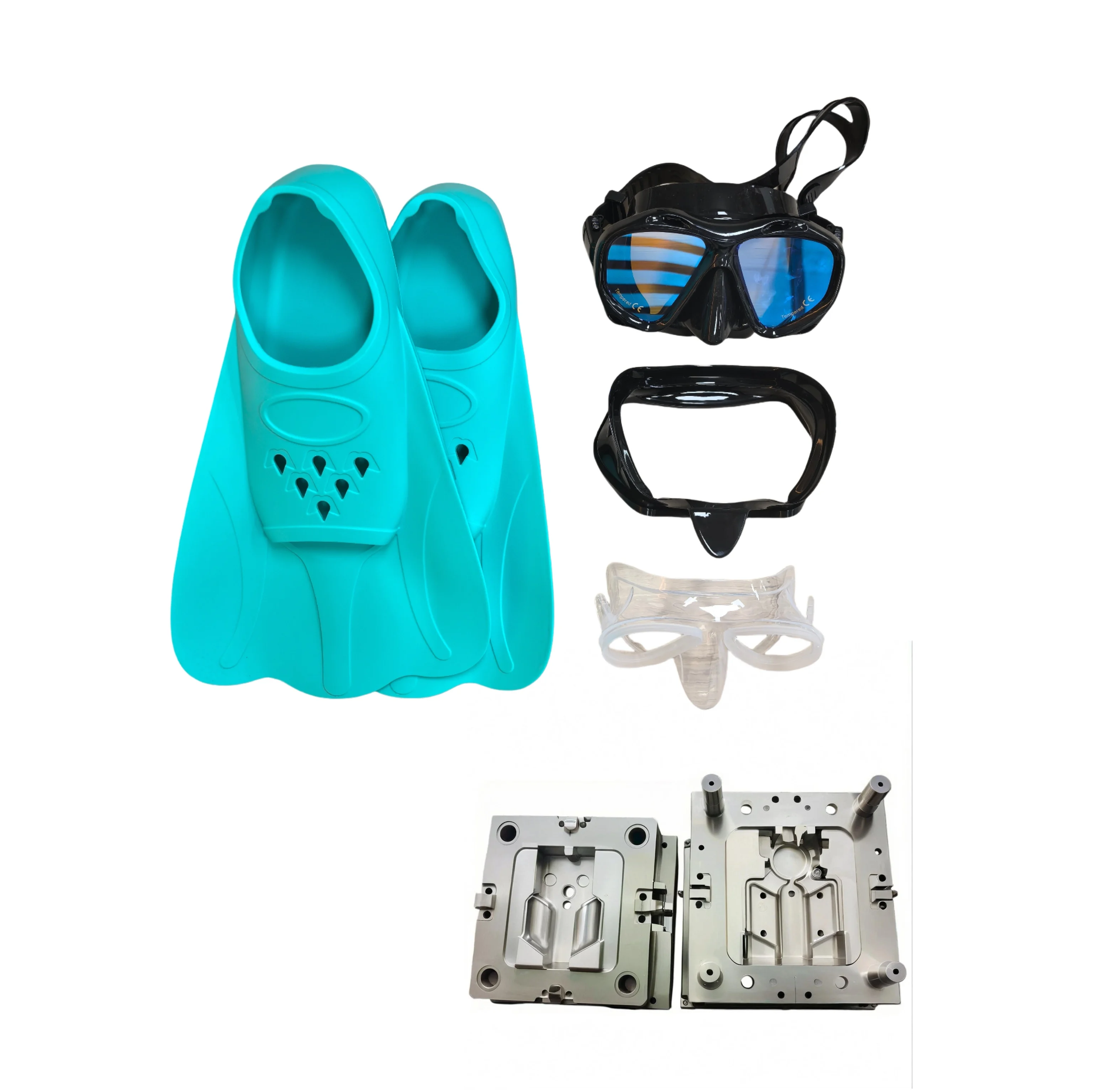 High Precision OEM ODM Factory Plastic Mold Diving Mask and Snorkel Set