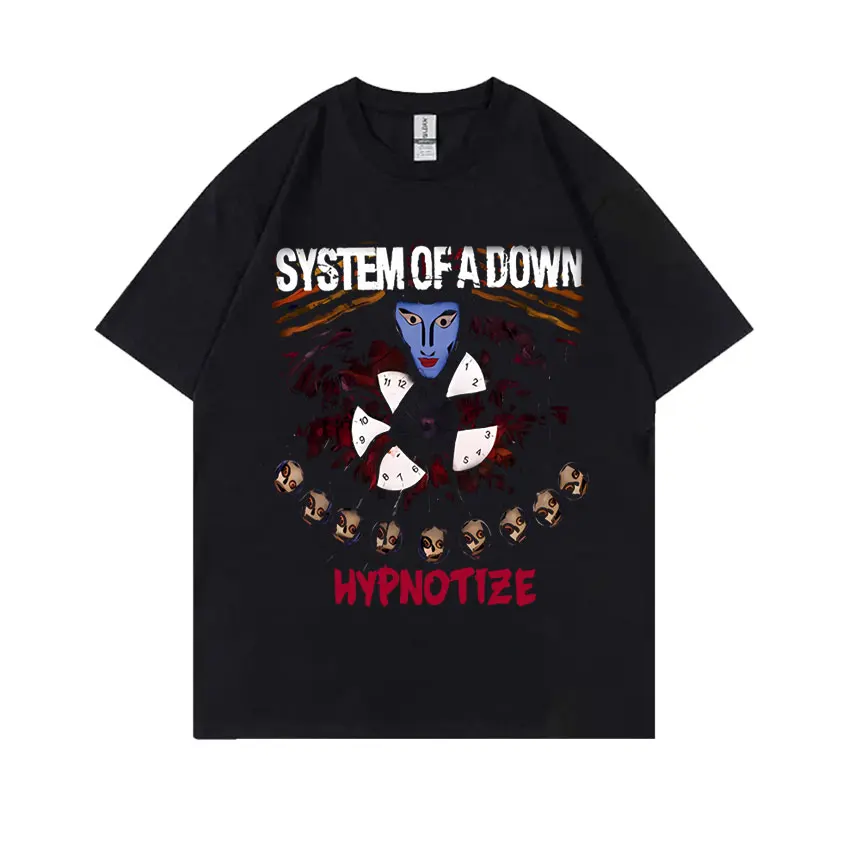 Rock Band System of A Down Mezmerize Album Graphic T-shirts Men Women Vintage Oversized T Shirts Men's Alternative Metal T-shirt