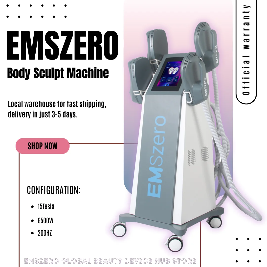 

Professional EMSZERO NEO 6500W RF Machine 15 Tesla HIEMT Body Sculpting for Fat Removal Weight Loss Butt Lifting Slimming Device