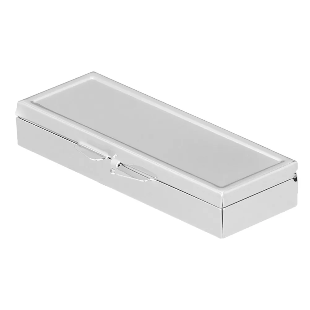 1Pcs Rectangular Stainless Steel Pill Storage Box Candy Container Portable Waterproof Anti-Corrosion Compact Design for Keys