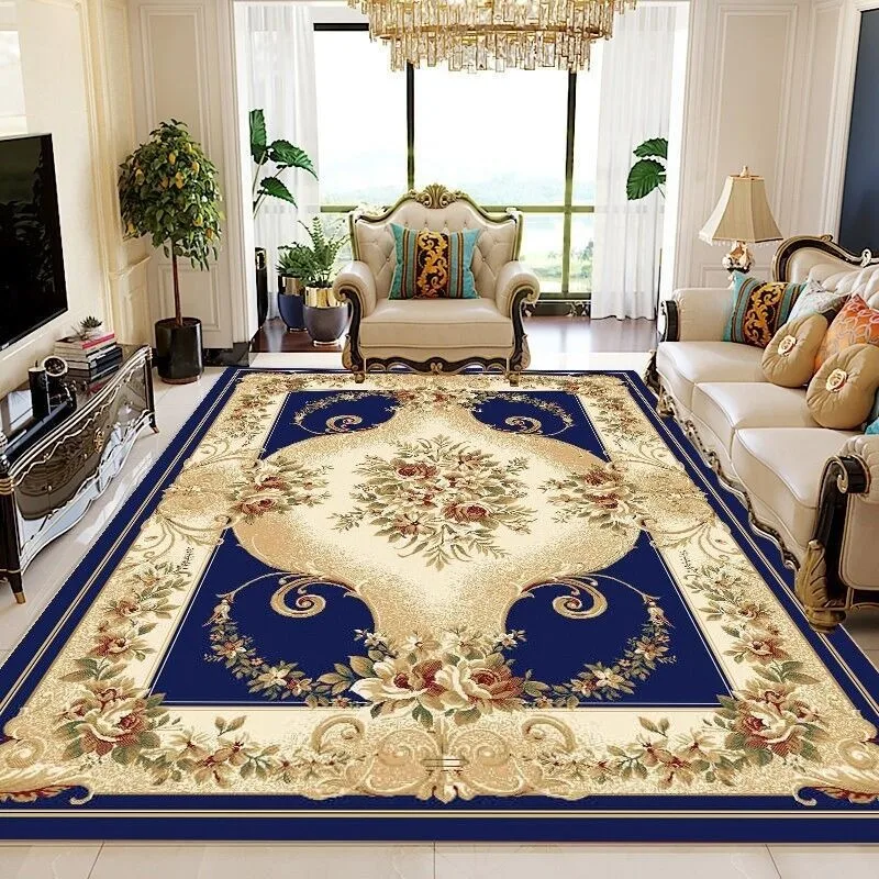 European and American Style Rugs for Living Room Decor Large Washable Decoration Bedroom Carpet Luxury Kitchen Lounge Floor Mat