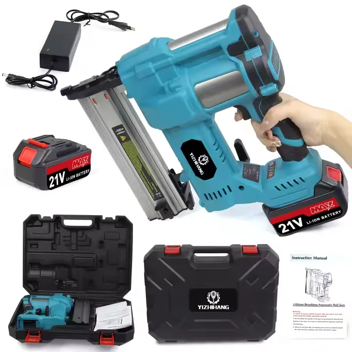 High Quality Rechargeable Electric Lithium Battery Staple Gun Industrial & DIY Grade Steel Framing Nailer for Furniture