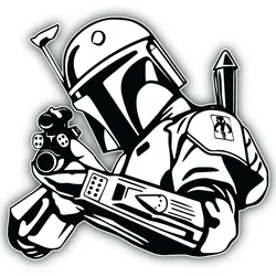Personality Cross Country Car Sticker Planet Cartoon Sith Trooper Sticker Bumper Car and Motorcycle Body Vinyl Decal,15CM*15CM