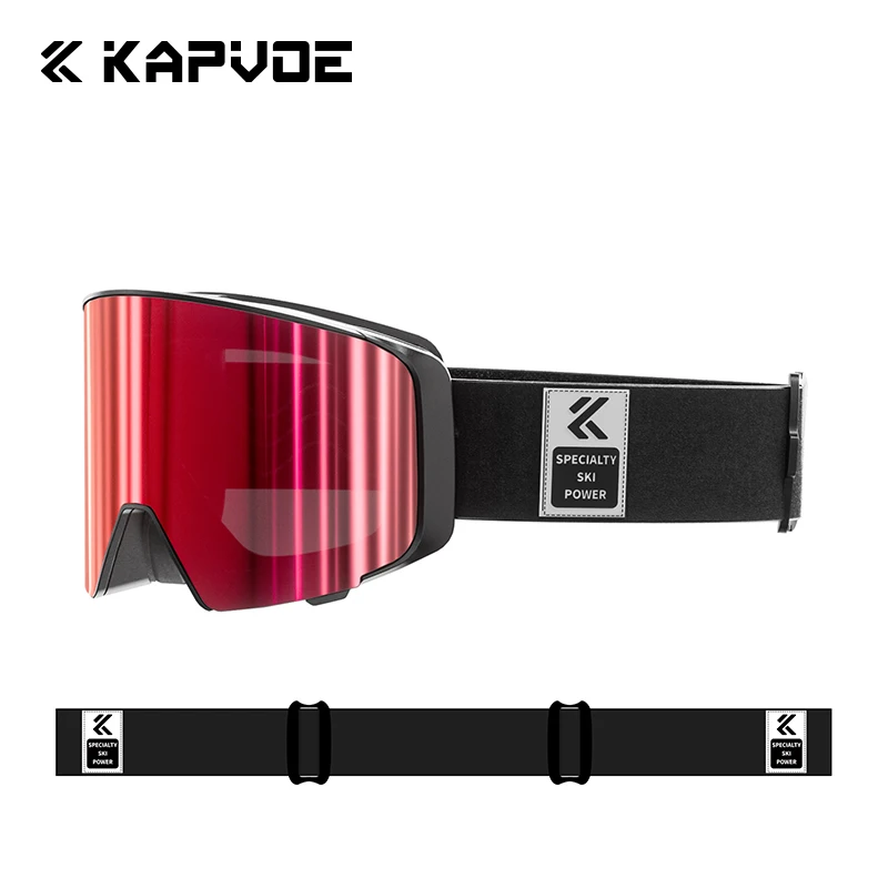Kapvoe カラーフォトクロミックスキーゴーグル男性スノーモービル防曇