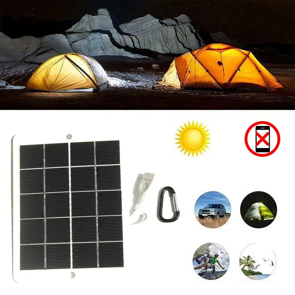 Phone Solar Charger USB Solar Panel Power Bank Charging Generator For 6W 5V For Solar Garden Lighting Systems Small Home Lighti