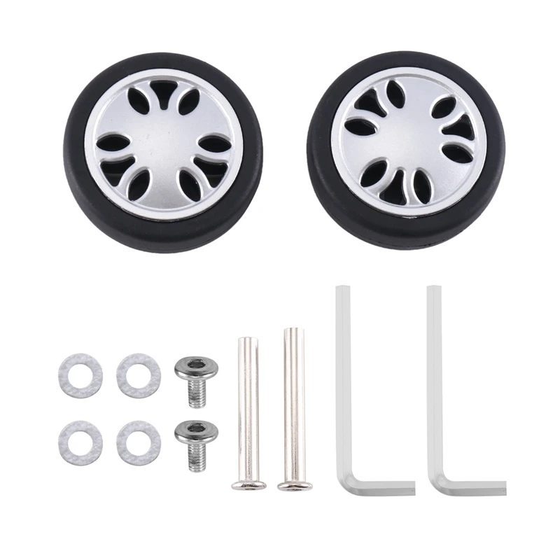 Luggage Wheels Replacement 50Mm X 13Mm Kits Environmentally Friendly Luggage Repair 1 Pair