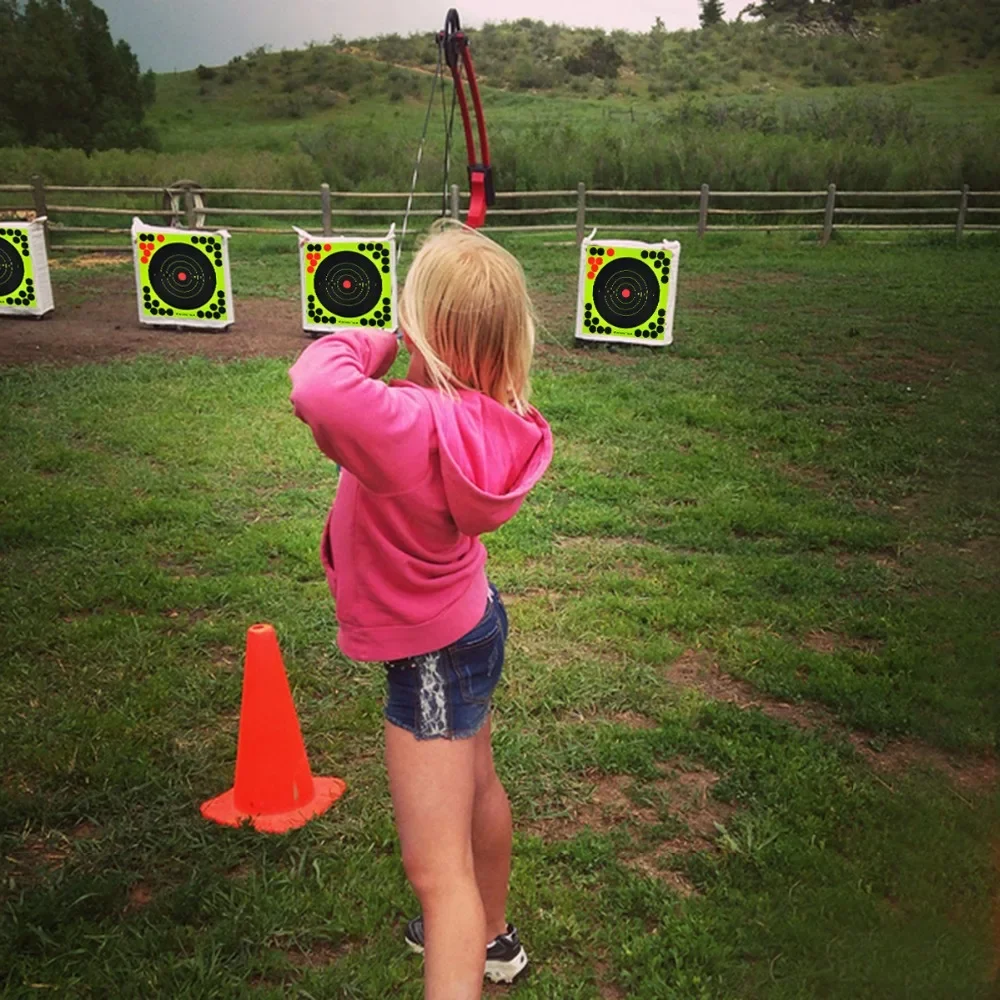 25/50 قطعة الهدف المستديرة Pasters اطلاق النار ملصقات 8 بوصة ملصقات بمادة لاصقة ذاتية اطلاق النار والصيد الهدف النقاط ملصق بندقية بندقية #4