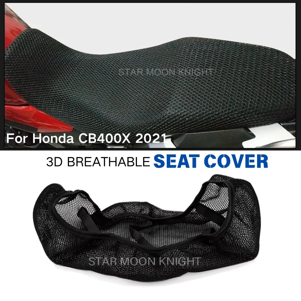 

Motorcycle Seat Cover For Honda CB400X CB400 400 X 2021 3D Mesh Fabric Anti-slip Saddle Seat Cover Protection Net Accessories