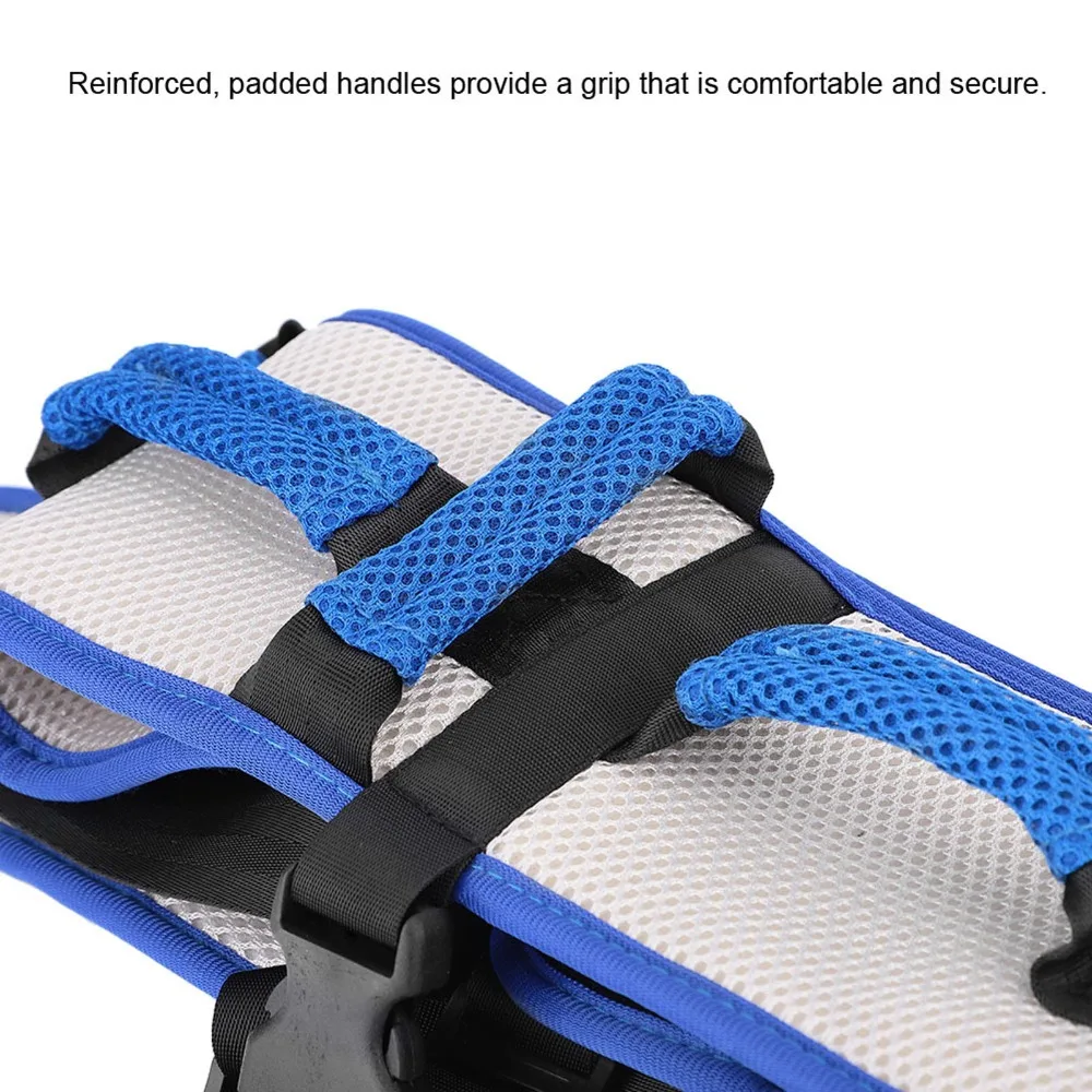 Blue Rehabilitation Transfer Belt EVA Multiple Sizes Mobility Assist Strap Standing Support Belt Patient Bed-to-chair Shifting