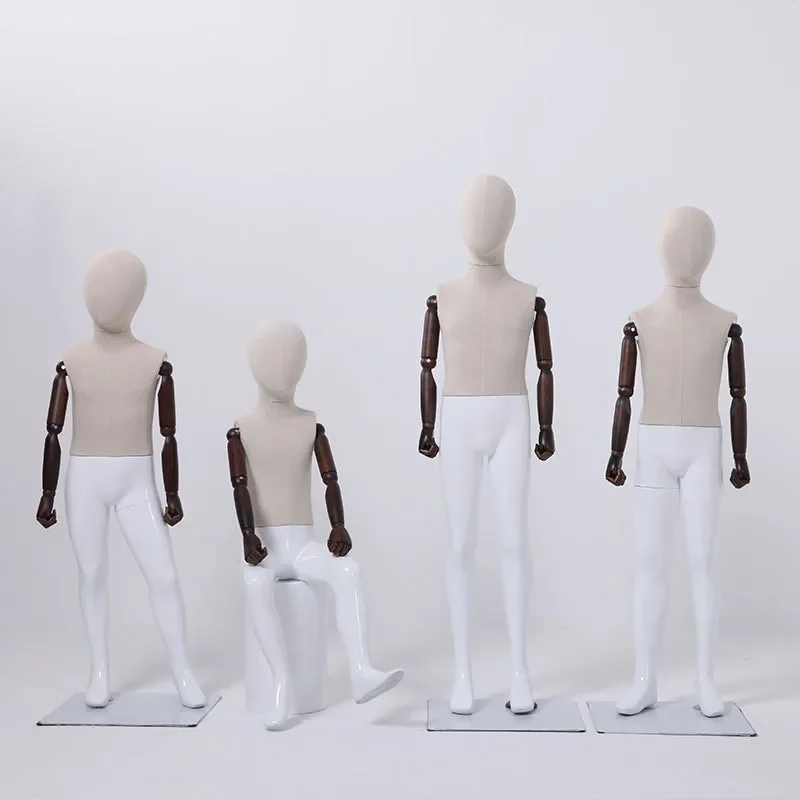 Full Body Sitting Child Mannequin for Clothing Store Window Display Kids Model Props Dummy for Garment Shop Showcase Shelf