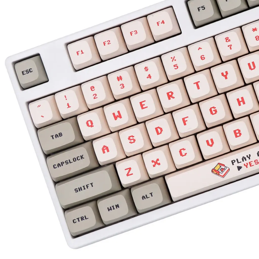 Imagem -02 - Teclas Pixel Tema Keycaps Xad Altura Pbt Sublimação Térmica Faça Você Mesmo para 61 64 68 82 84 87 96 98 100 104 Teclas Teclado Mecânico 139