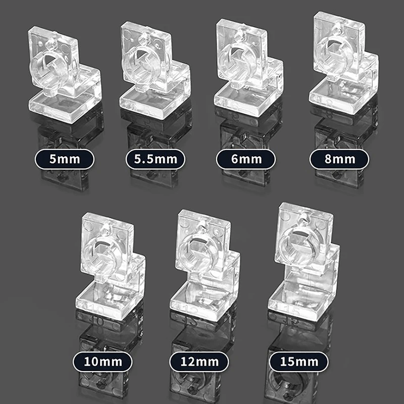 4pcs 6mm/8mm/10mm/12mm/15mm  Fish Tank Acrylic Clips Aquarium Lid Cover Support Holder Bracket Clamp Stand Aquarium Supply