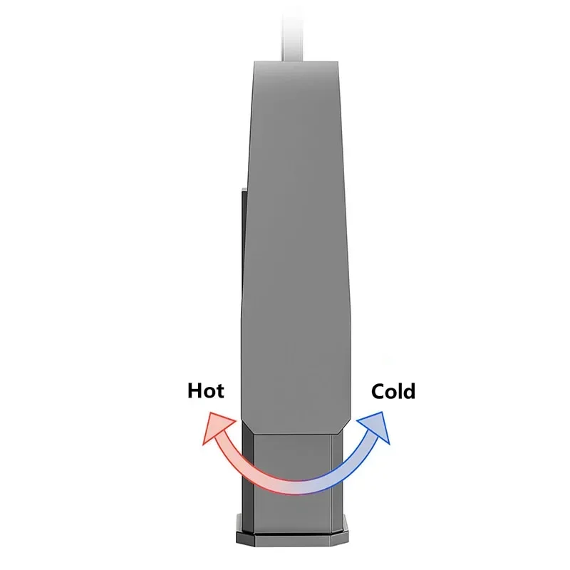 Splash-Proof Stainless Steel Basin Faucet with Hot & Cold Water Mixer, Single-Hole Kitchen & Bathroom Tapware, Easy Installation