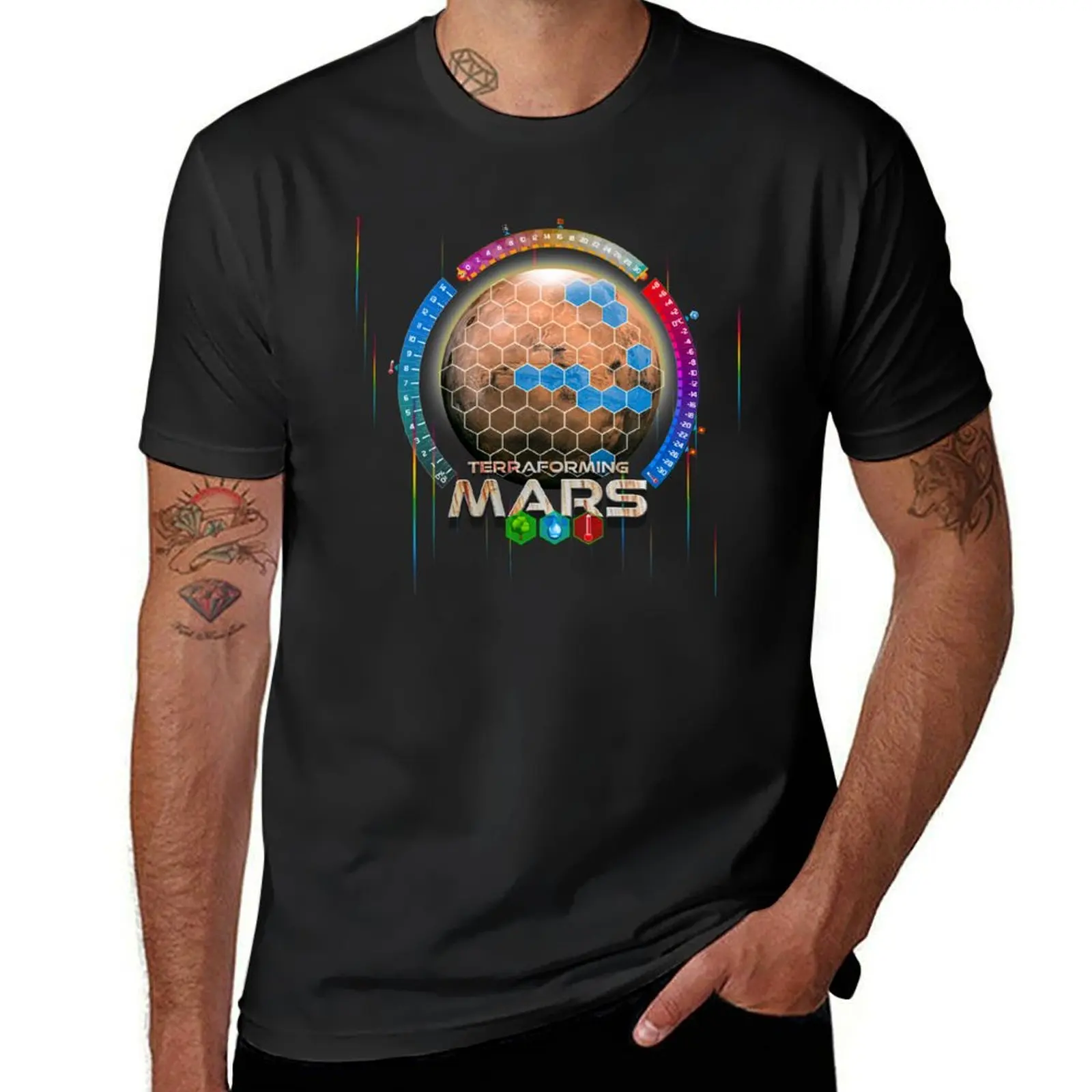 Terraforming Mars Inspired T-Shirt blanks cute tops plus sizes customizeds Short sleeve tee men