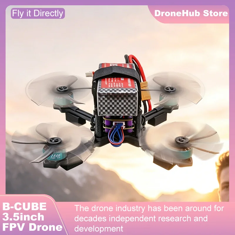 B-CUBE 3,5-Zoll FPV-Drohnen-Rahmenkit aus Kohlefaser für Renndrohnen-Quadcopter mit INAV Beatflight F722 F745 Ardupilot Flugsteuerung