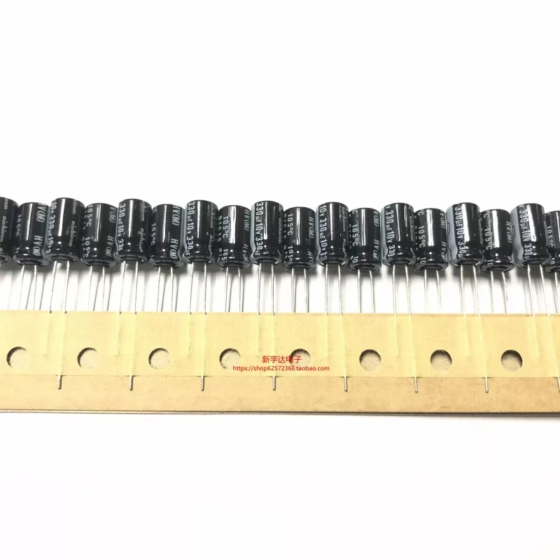 10-100PCS Nichicon 10V330UF 6.3X11 HV high-frequency low resistance 330UF 10V electrolytic capacitor from Japan