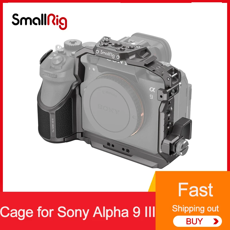 Smallrig Cage for Sony Alpha 9 III 4533 Various Interfaces For Microphones LED Video Lights Monitors Professional Shooting Kit