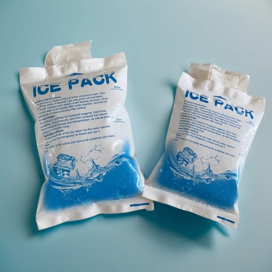 100 Insulated Ice Bags, Reusable Ice Bags, Waterproof Filled Gel - Suitable for Outdoor Camping Goods Refrigeration