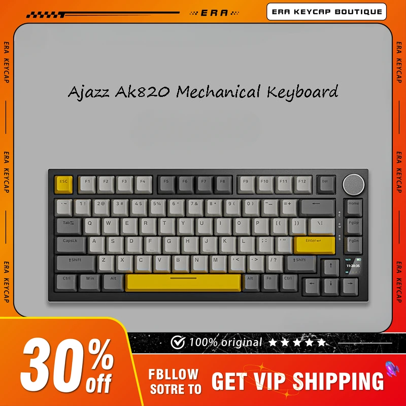 

Ajazz Ak820 Mechanical Keyboard 82-key Hot Swap RGB Wired Game Keyboard Customized GASKET PC Laptop Esports Gaming Keyboard Gift