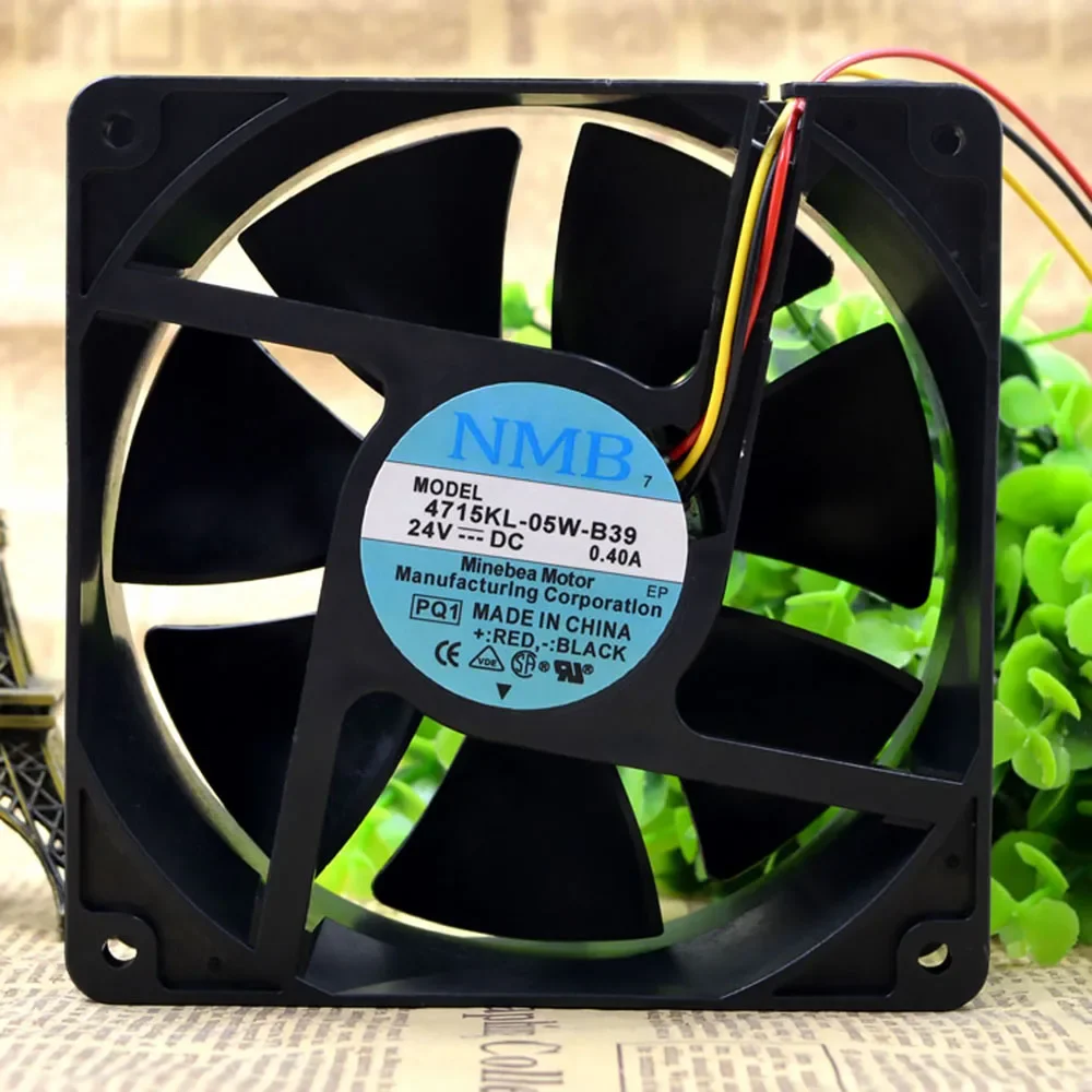 For Fanuc system cooling fan 4715KL-05W-B39 NMB DC24V 12CM 12038 120X120X38MM