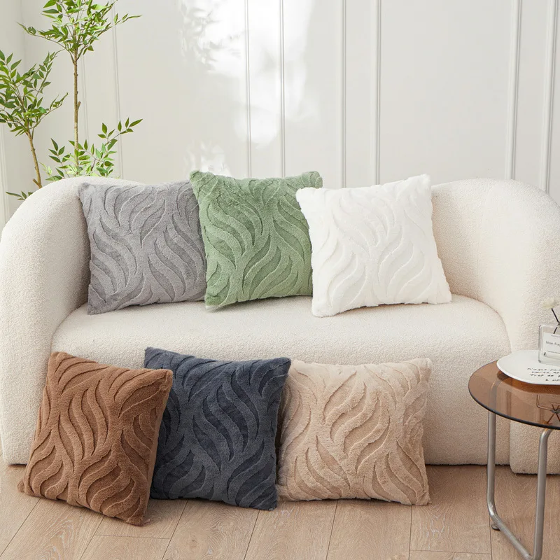 Cross-border best-selling faux rabbit fur throw pillows board decorative pillows – direct from the factory