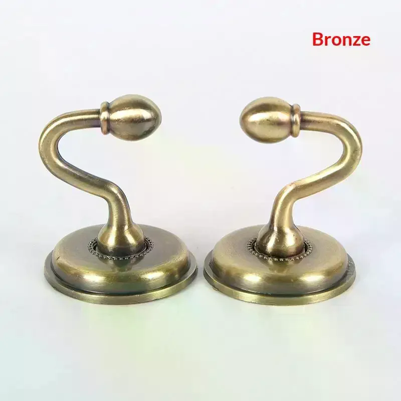 /PFU/Metal Curtain Holdback Wall Tie Back Hooks Zinc Alloy Hanger Holder Window Curtain Holder Multi-Purpose Hanging Hook 2PCS