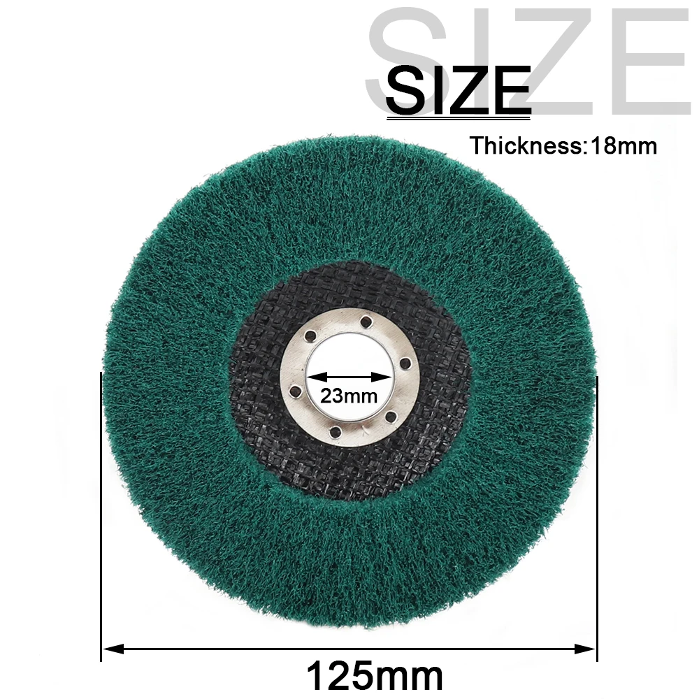 2pcs 125mmNylon Fiber Flap Polishing Wheel Angle Grinder Grinding Disc  for Metal Stainless Steel Finish Polishing Pad