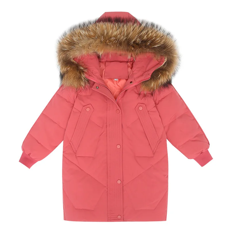 Manteau d'Hiver Long et Épais avec Col en Fourrure pour Fille, Parka Chaude pour Adolescente de 5 à 16 Ans, Combinaison de Neige, 2025