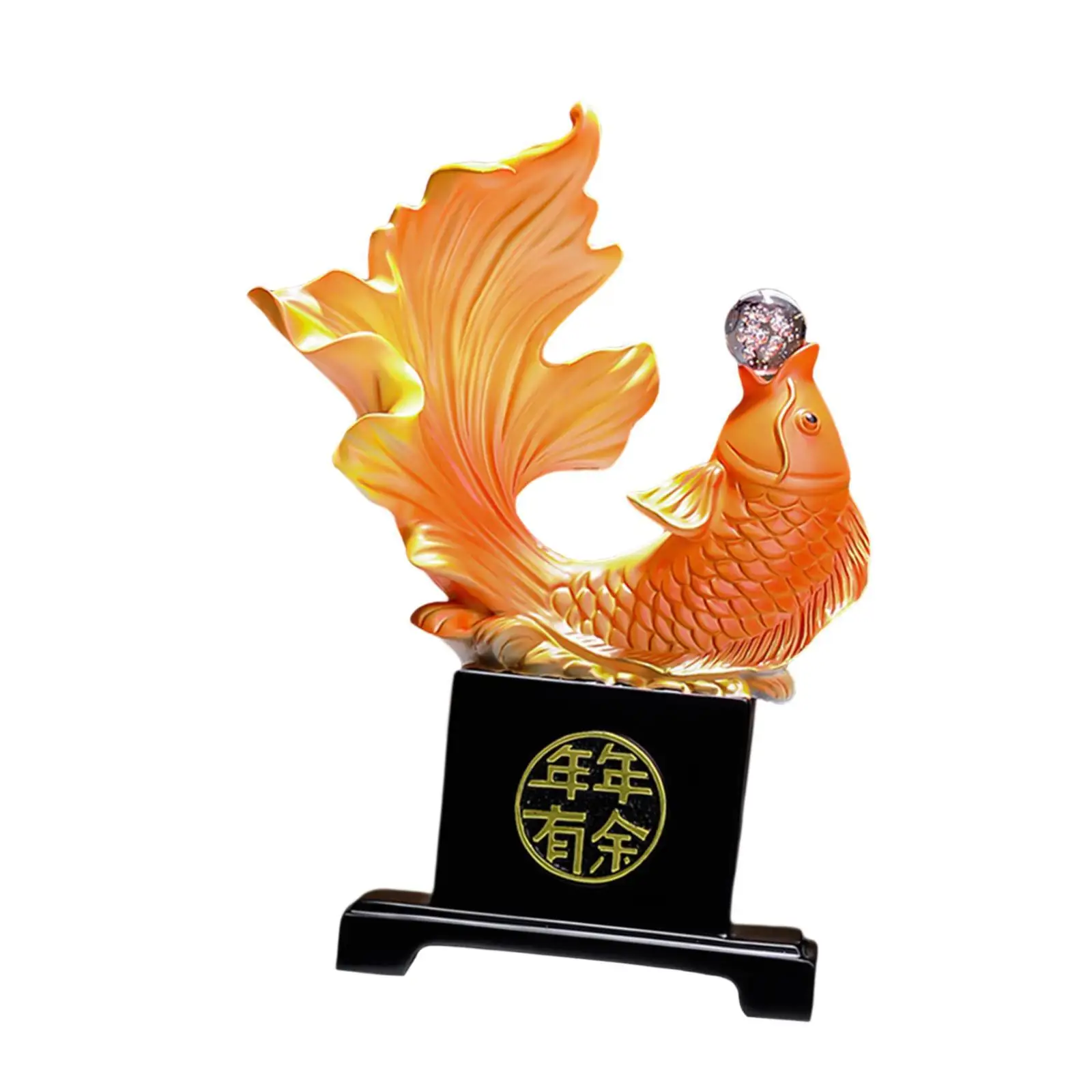 魚の彫刻工芸品-誕生日プレゼント-風水鯉像-動物置物-玄関テーブルトップ-リビングルーム-寝室-ホームデコレーション