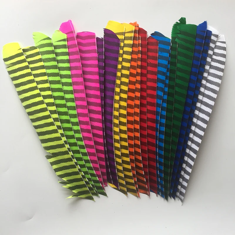 ONTFIHS Left Wing Full Length Arrow Feathers 18–25cm Real Turkey Feather Fletching - 50PCS
