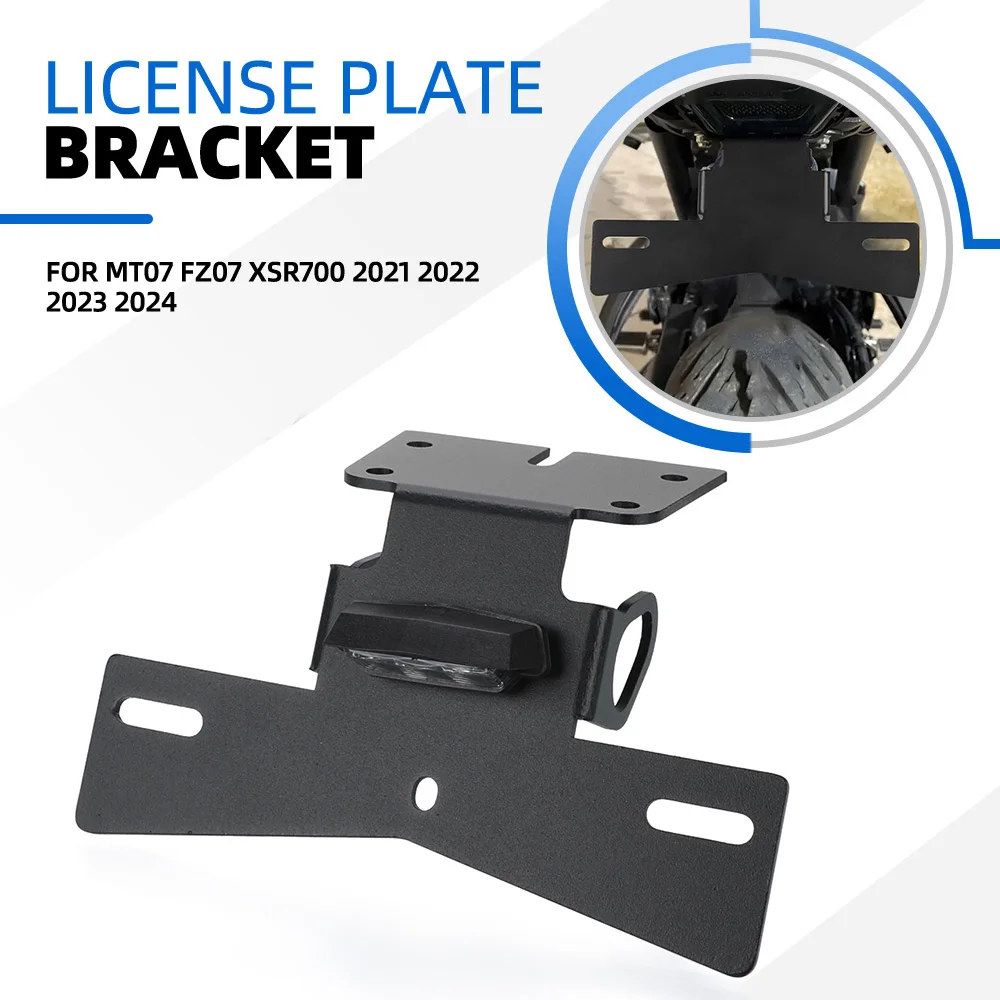 

For YAMAHA MT07 FZ07 XSR700 2021 2022 2023 2024 License Plate Holder Bracket Fender Eliminator Tail Tidy FZ-07 MT 07 XSR 700
