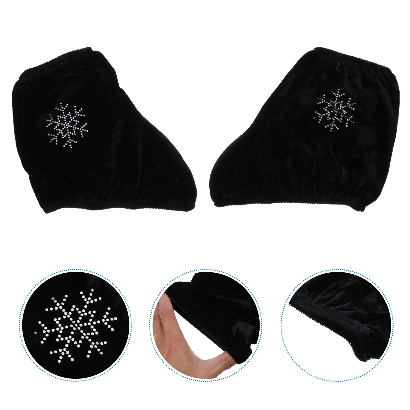 

1 Pair Ice Skate Guards Skate Boot Covers For Hockey Figure Skates Durable Protective Sleeve Elastic Cover For Travel Home Use